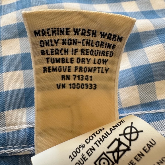 L.L. Bean Blue Checkered Women’s Shirt - Picture 6 of 7